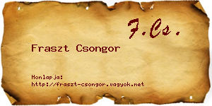 Fraszt Csongor névjegykártya