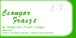 csongor fraszt business card